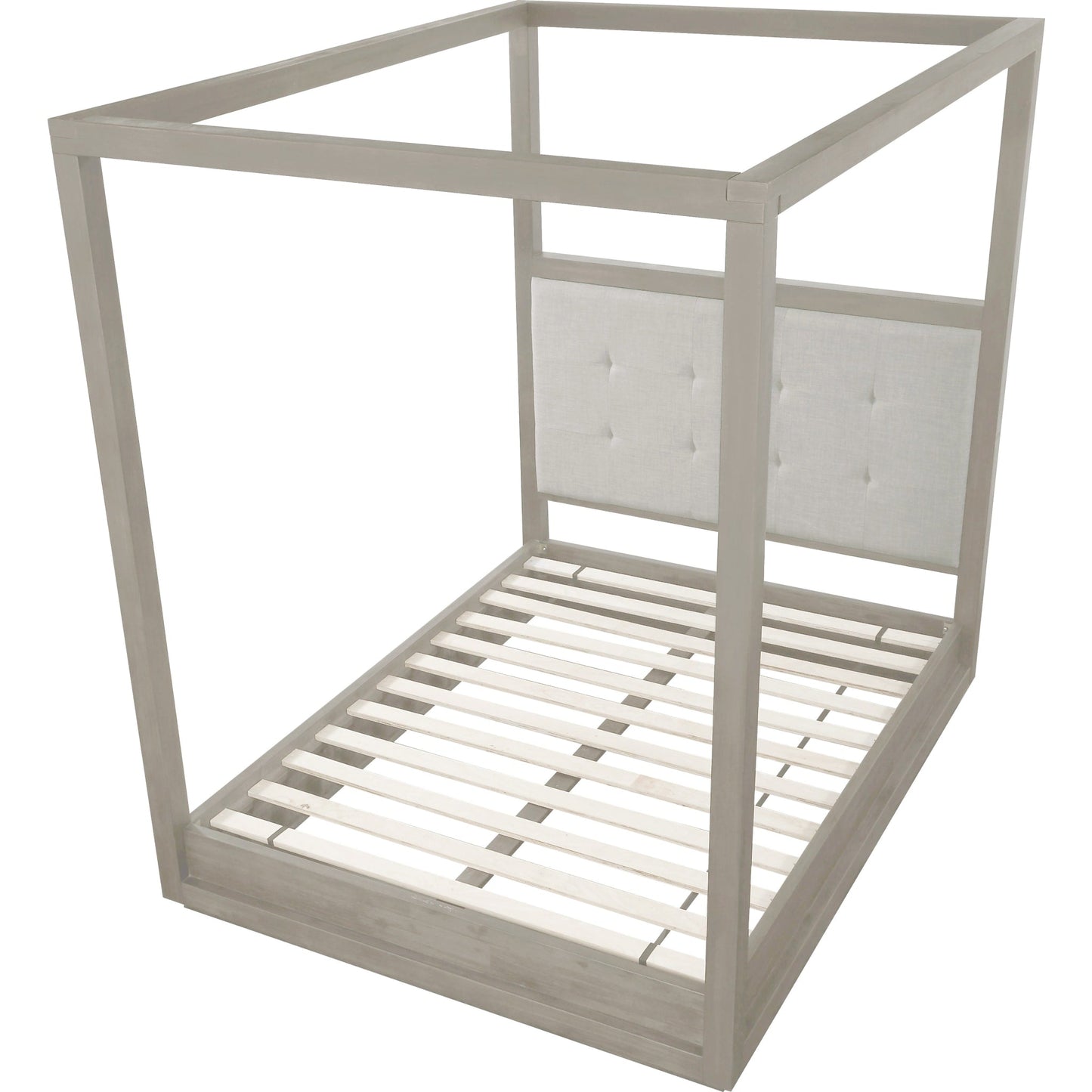 Oxford Upholstered Canopy Bed in Mineral