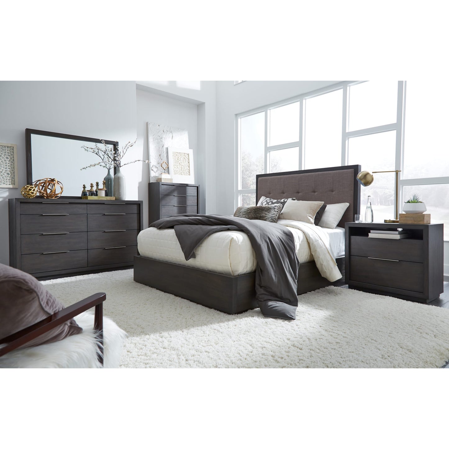 Oxford Upholstered Footboard Storage Bed in Dolphin