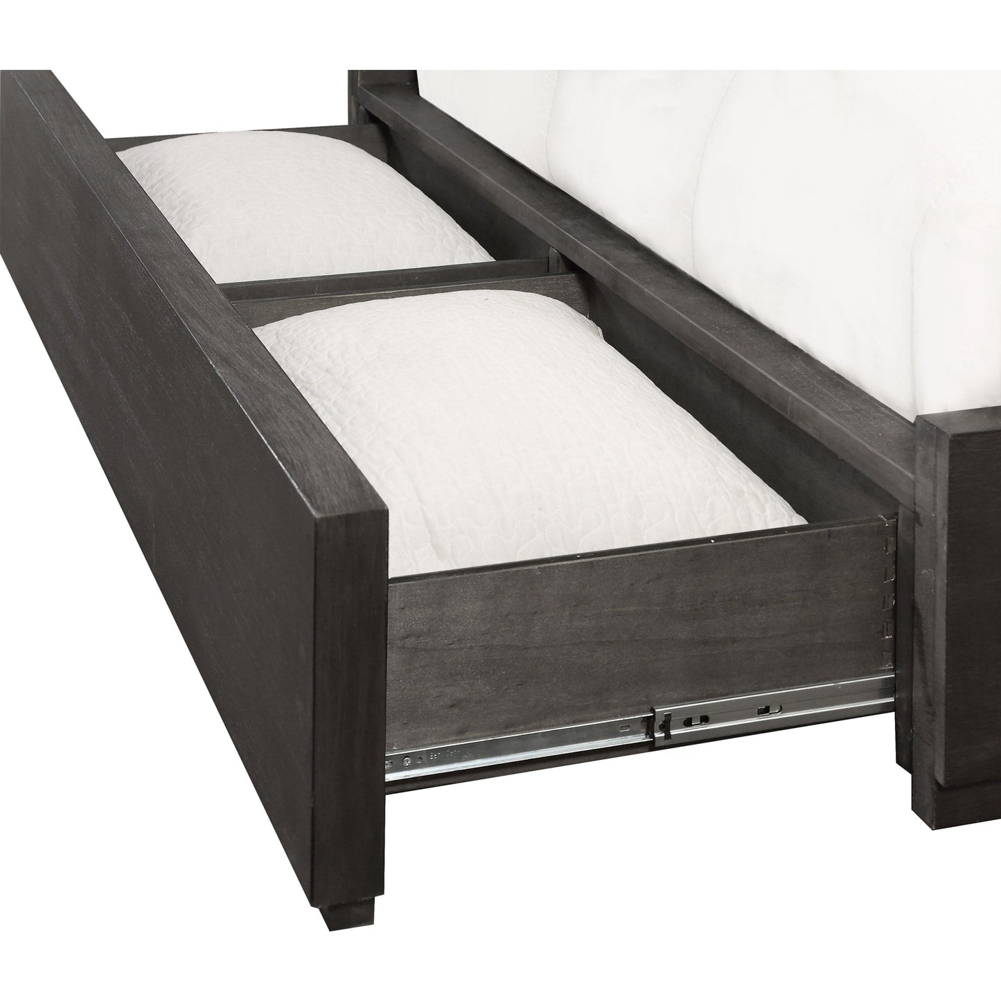 Oxford Upholstered Footboard Storage Bed in Dolphin