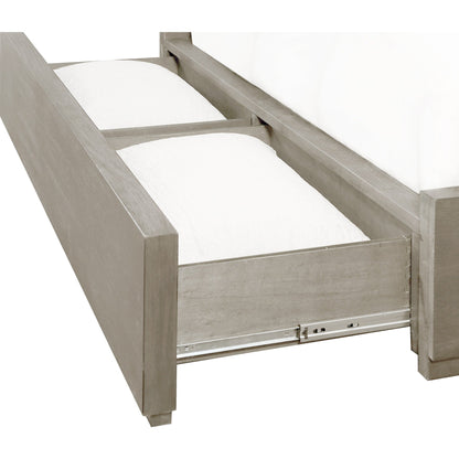 Oxford Upholstered Footboard Storage Bed in Mineral