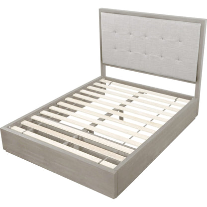 Oxford Upholstered Footboard Storage Bed in Mineral