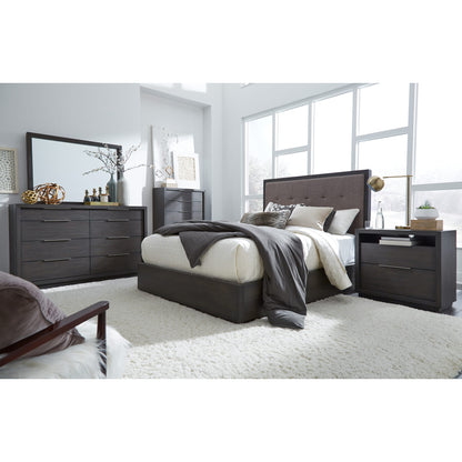 Oxford Upholstered Platform Bed in Dolphin