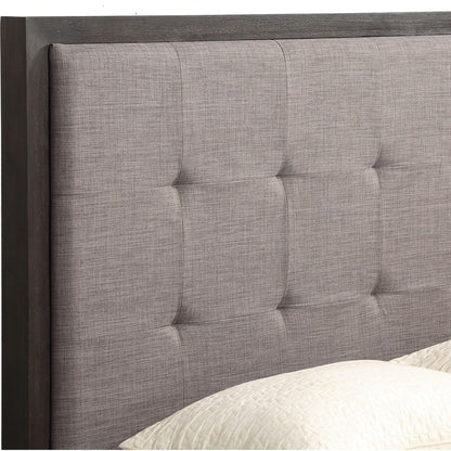 Oxford Upholstered Platform Bed in Dolphin