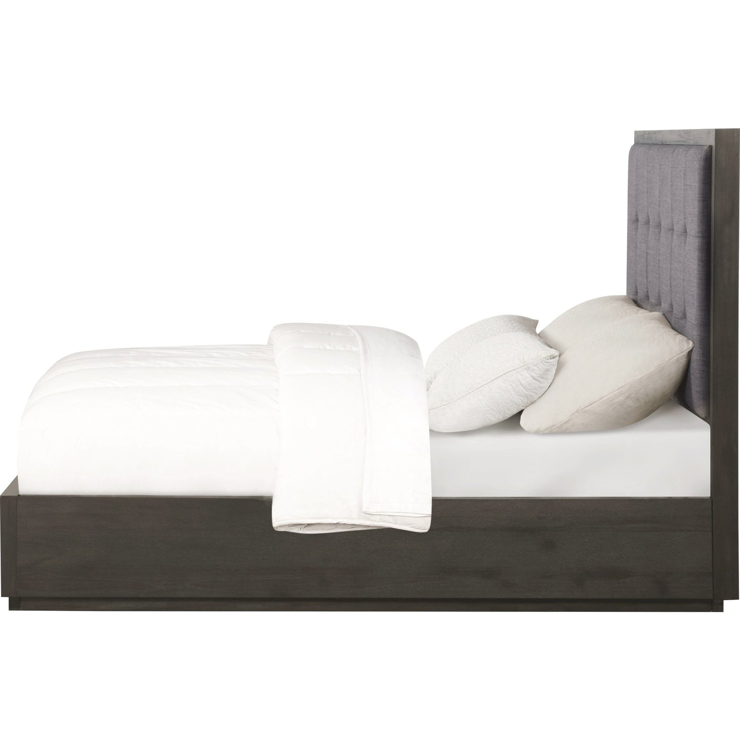 Oxford Upholstered Platform Bed in Dolphin