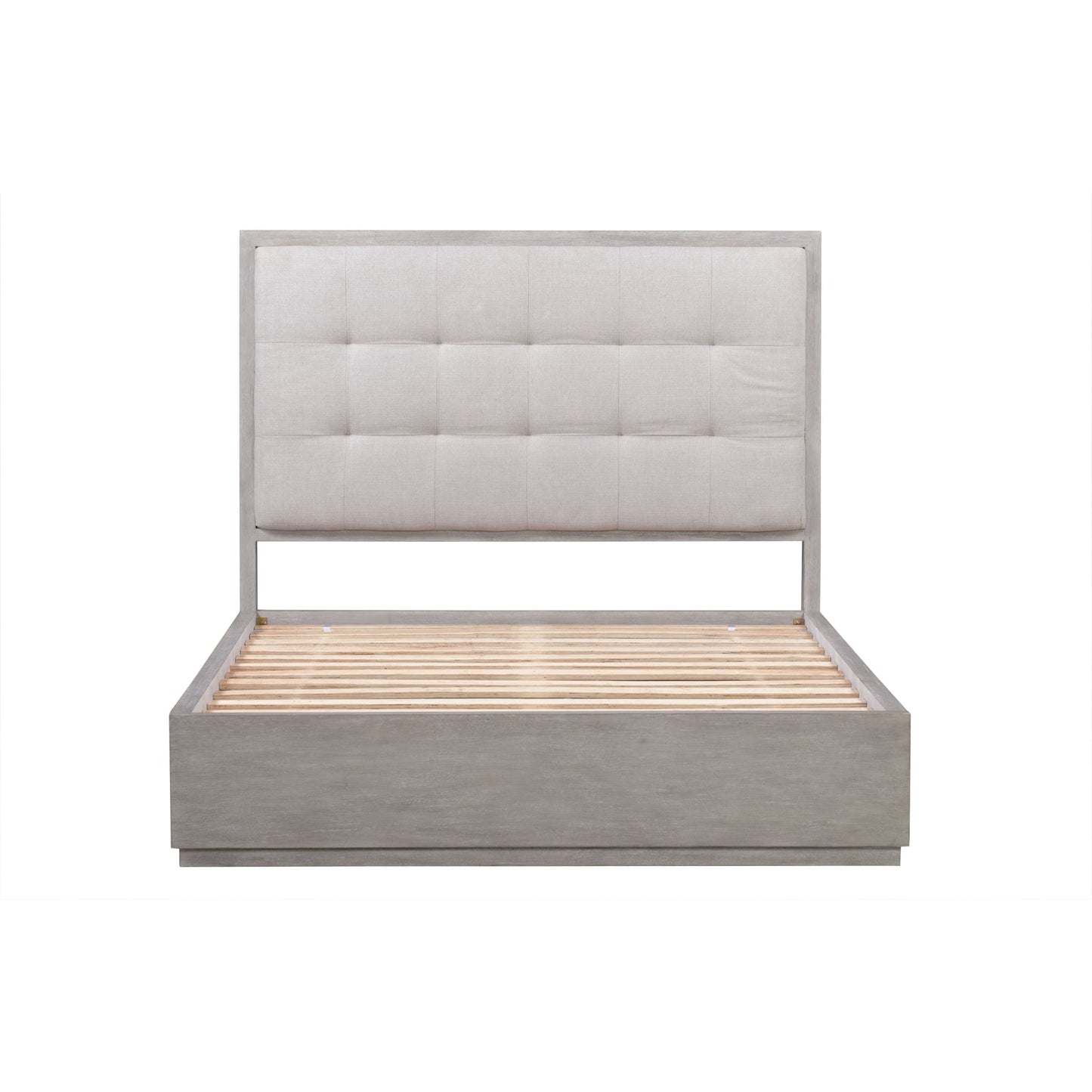 Oxford Upholstered Platform Bed in Mineral