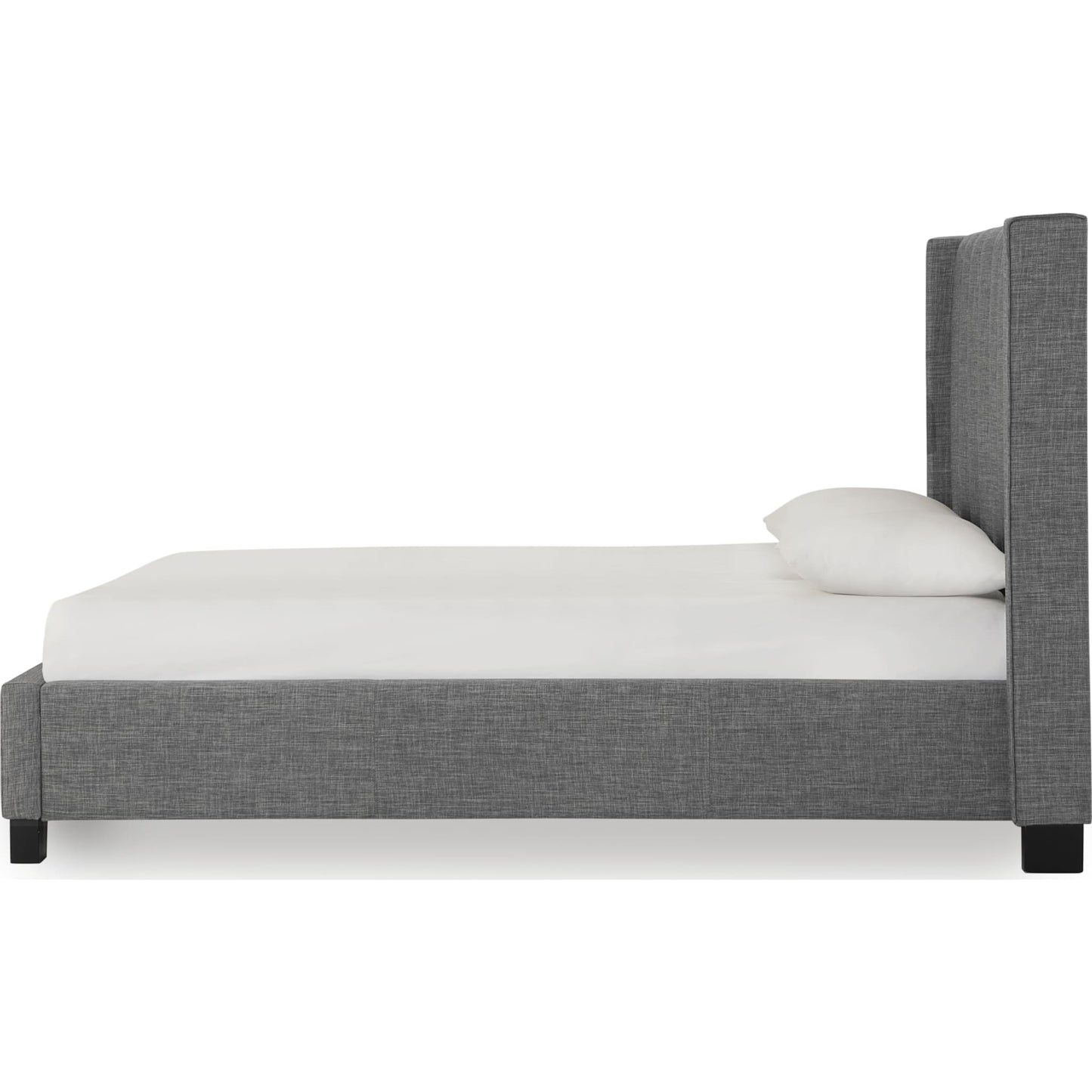 Palermo Upholstered Footboard Storage Bed in Dark Stone