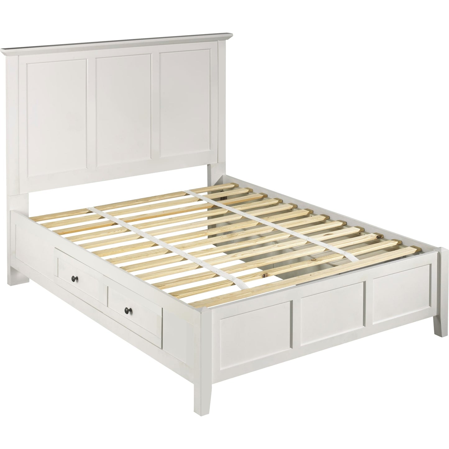 Paragon Four Drawer Wood Storage Bed in White