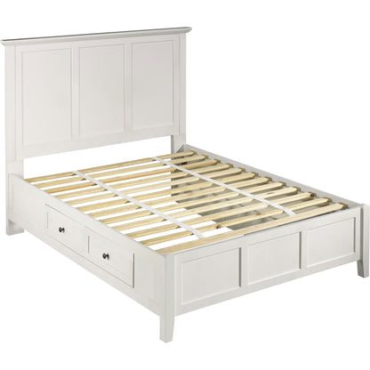 Paragon Four Drawer Wood Storage Bed in White