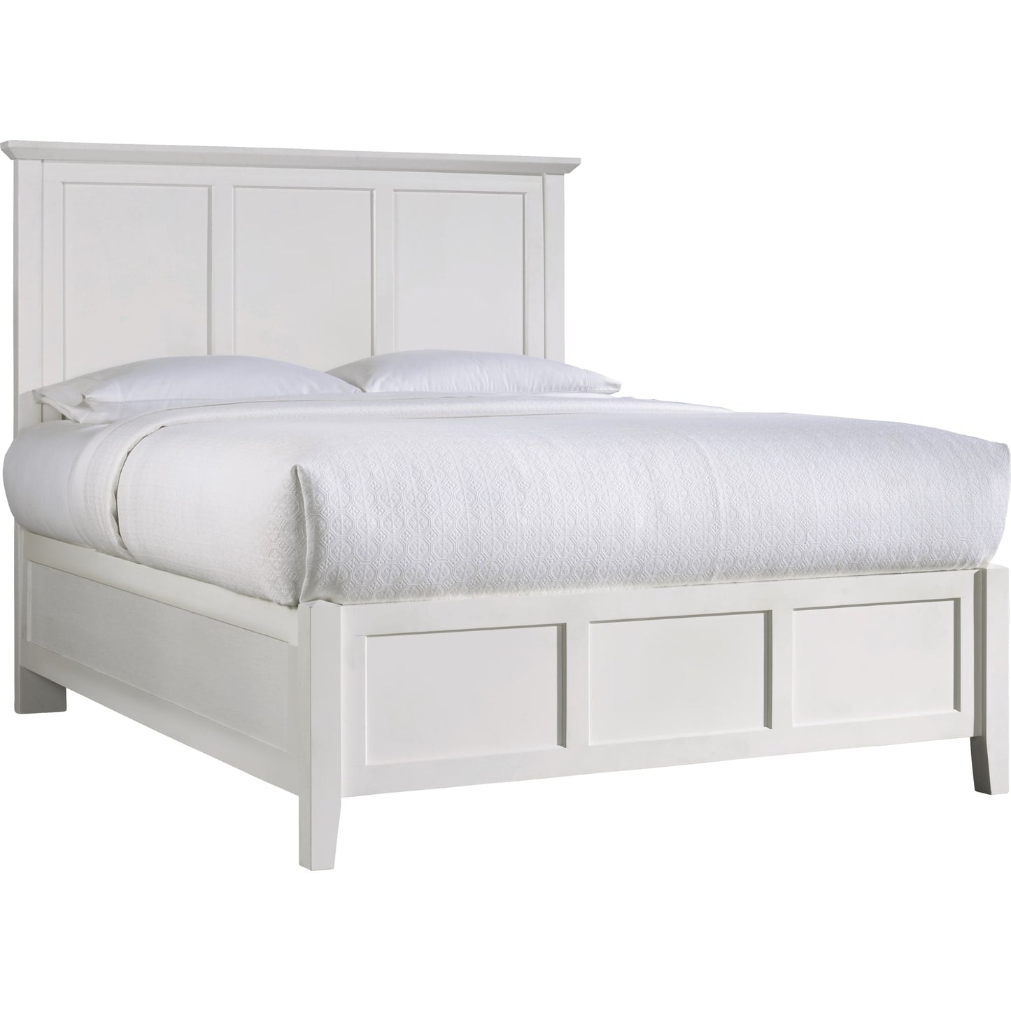 Paragon Wood Panel Bed in White