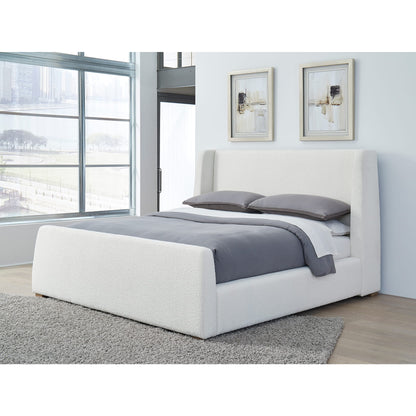 Presley Upholstered Wingback Platform Bed in Cottage Cheese Boucle (2026)