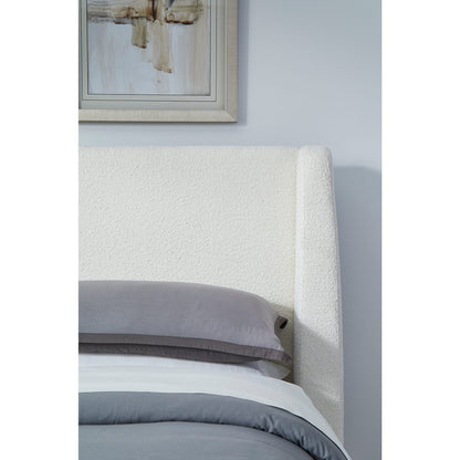 Presley Upholstered Wingback Platform Bed in Cottage Cheese Boucle (2026)