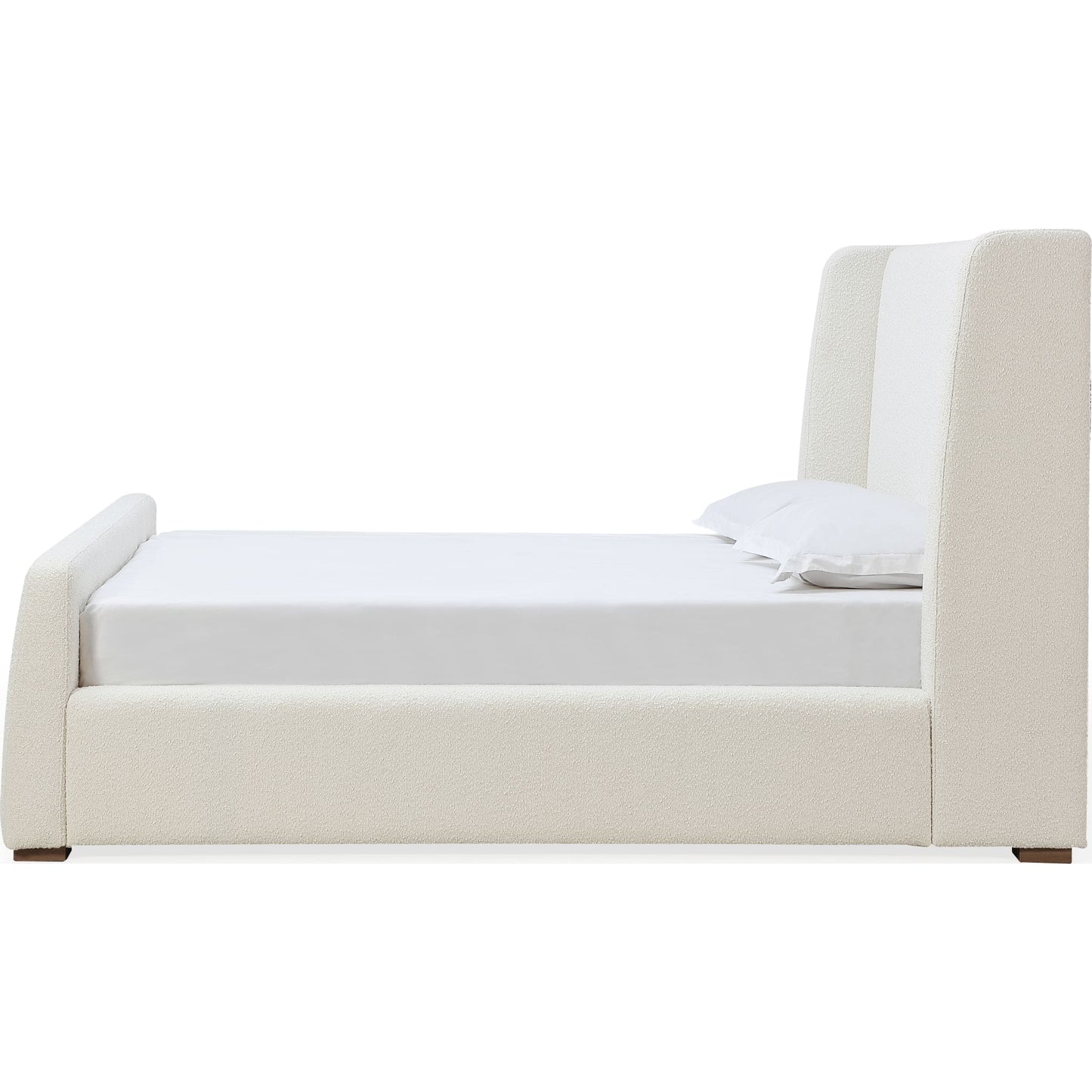 Presley Upholstered Wingback Platform Bed in Cottage Cheese Boucle (2026)