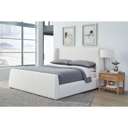 Presley Upholstered Wingback Platform Bed in Cottage Cheese Boucle (2026)