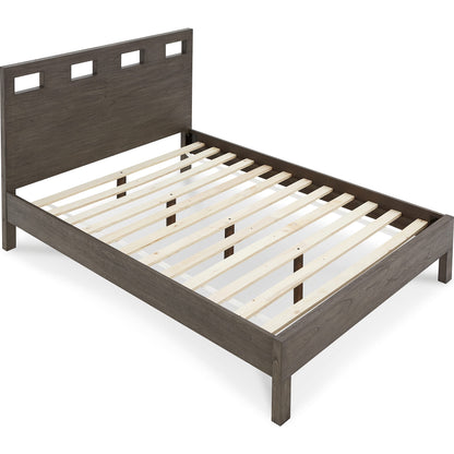 Riva Wood Bed in Sharkskin