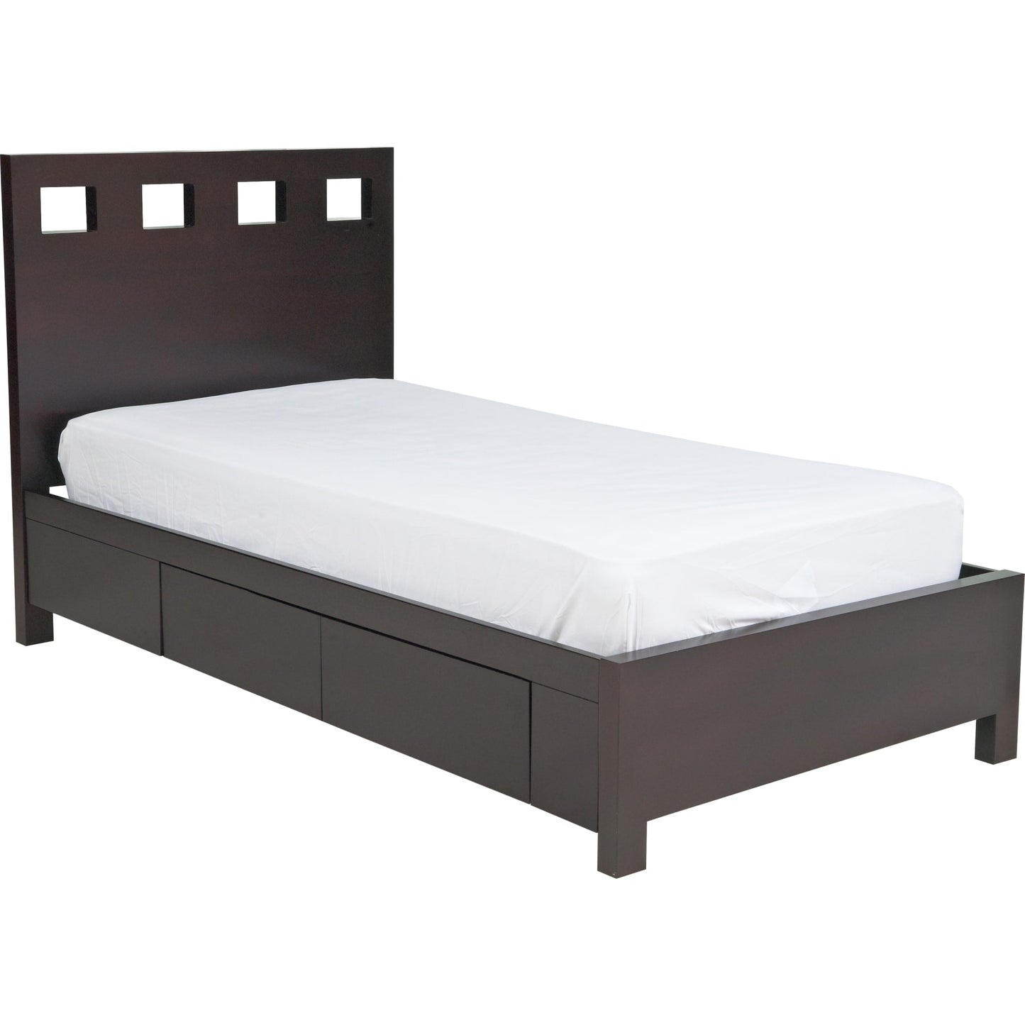 Riva Wood Storage Bed in Espresso