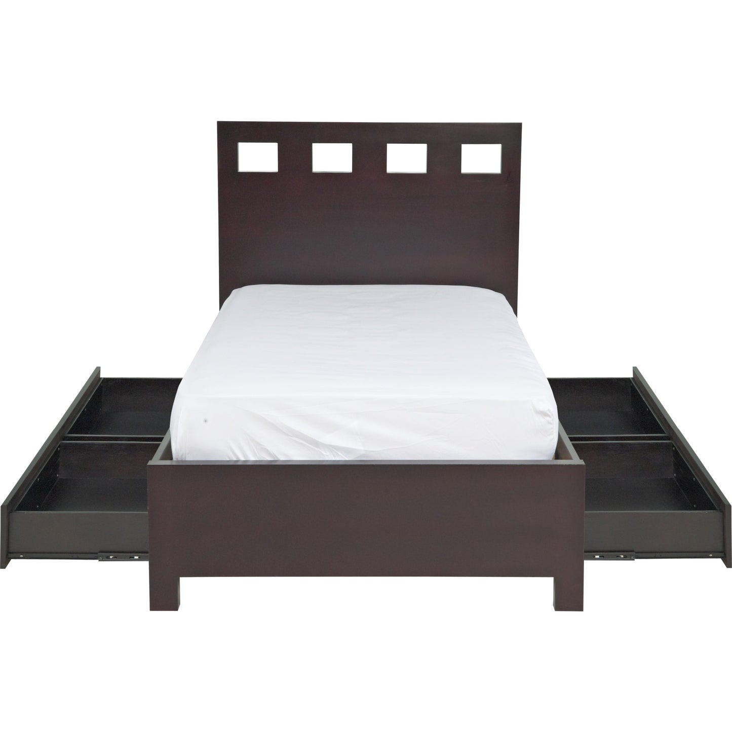 Riva Wood Storage Bed in Espresso