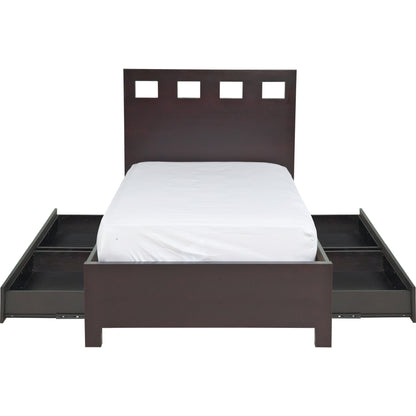 Riva Wood Storage Bed in Espresso