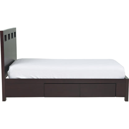 Riva Wood Storage Bed in Espresso