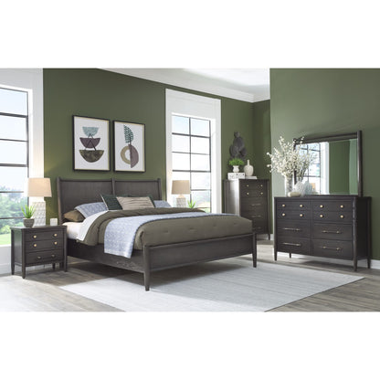 Rockport Oak Wood Platform Bed in Yin