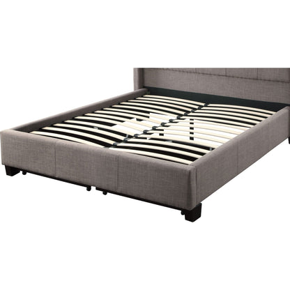 Royal Tufted Footboard Storage Bed in Dolphin Linen