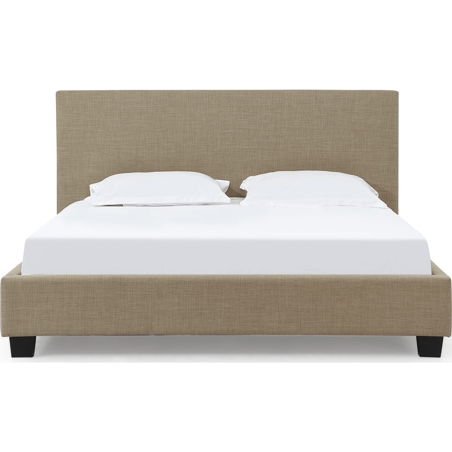 Saint Pierre Upholstered Platform Bed in Toast Linen