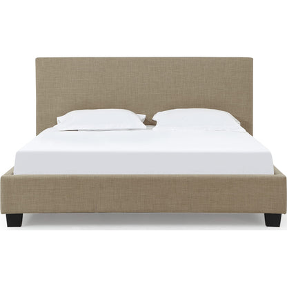 Saint Pierre Upholstered Platform Bed in Toast Linen