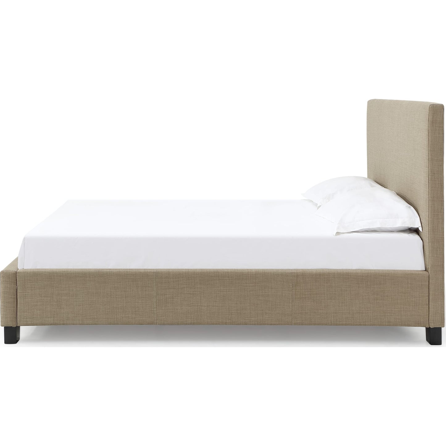 Saint Pierre Upholstered Platform Bed in Toast Linen