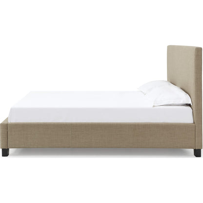 Saint Pierre Upholstered Platform Bed in Toast Linen
