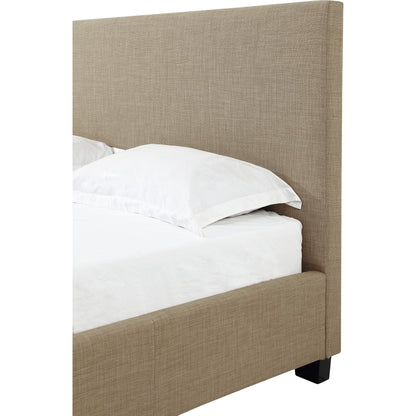 Saint Pierre Upholstered Platform Bed in Toast Linen