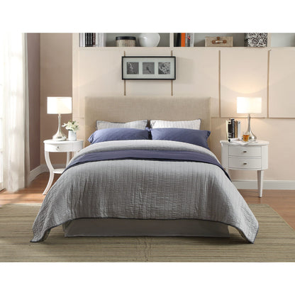 Saint Pierre Upholstered Platform Storage Bed in Toast Linen