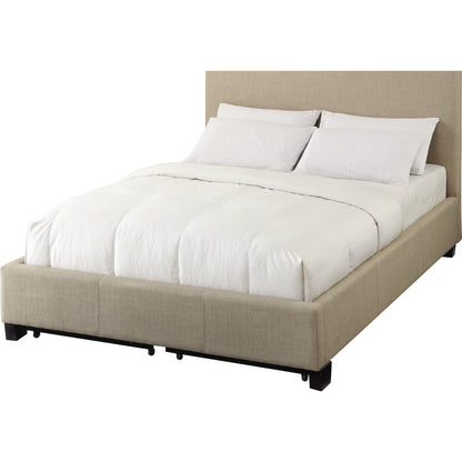 Saint Pierre Upholstered Platform Storage Bed in Toast Linen