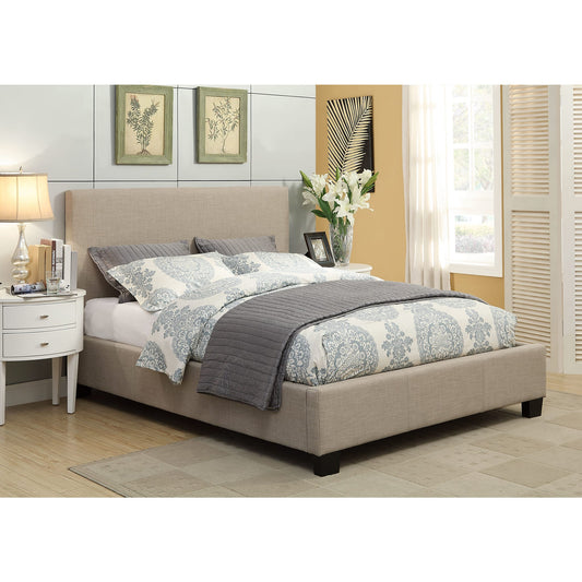 Saint Pierre Upholstered Platform Storage Bed in Toast Linen