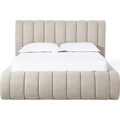 Savage Maximalist Upholstered Bed in Sandy Chenille