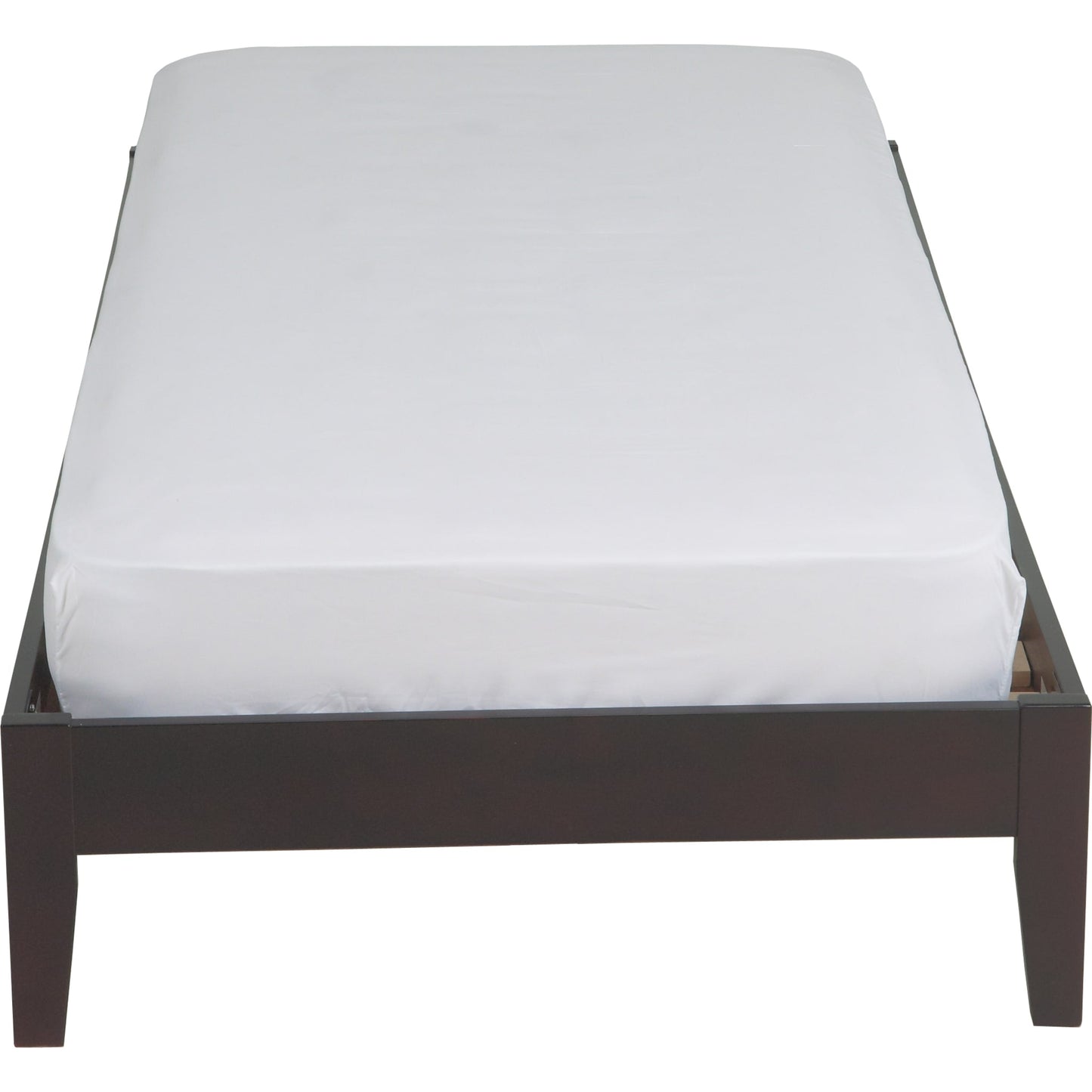 Simple Wood Platform Bed in Espresso