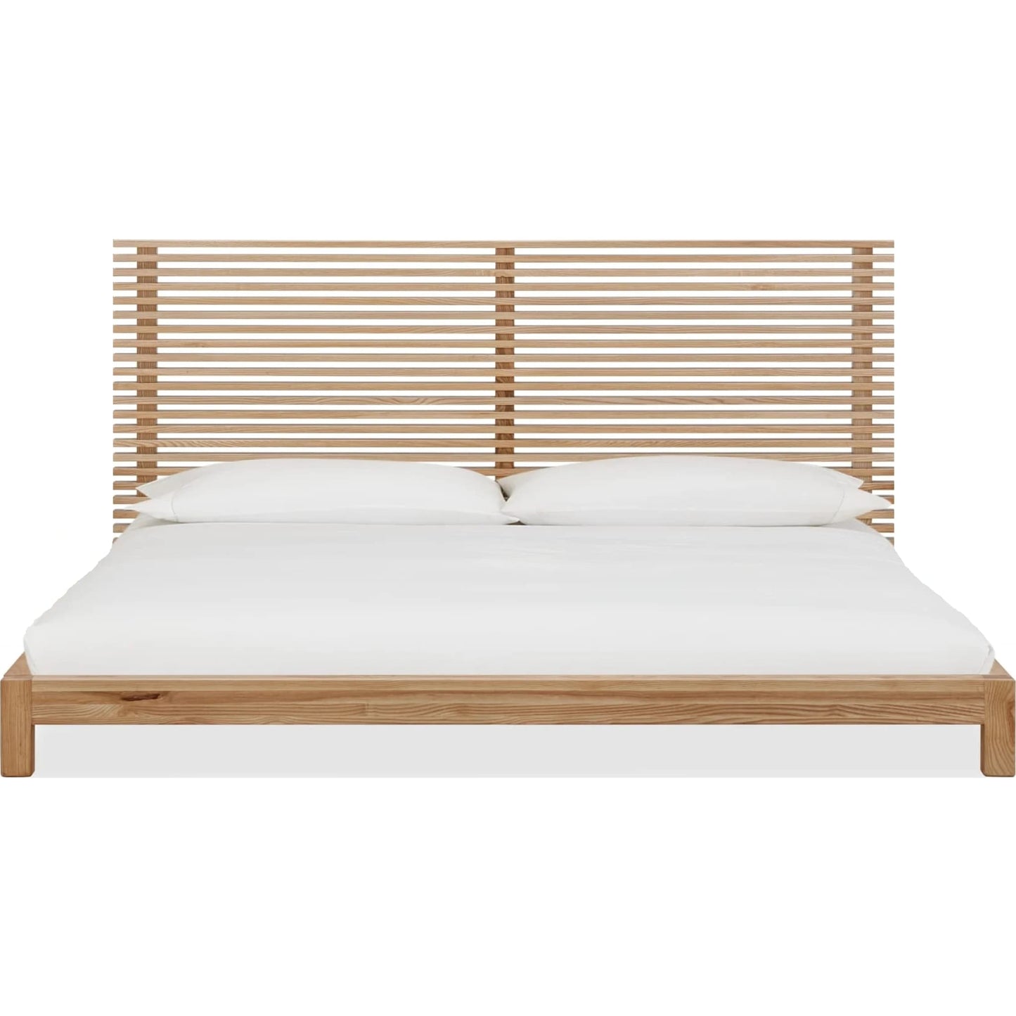 Tanner Solid Ash Platform Bed in Flaxen