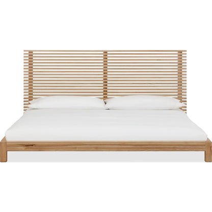 Tanner Solid Ash Platform Bed in Flaxen