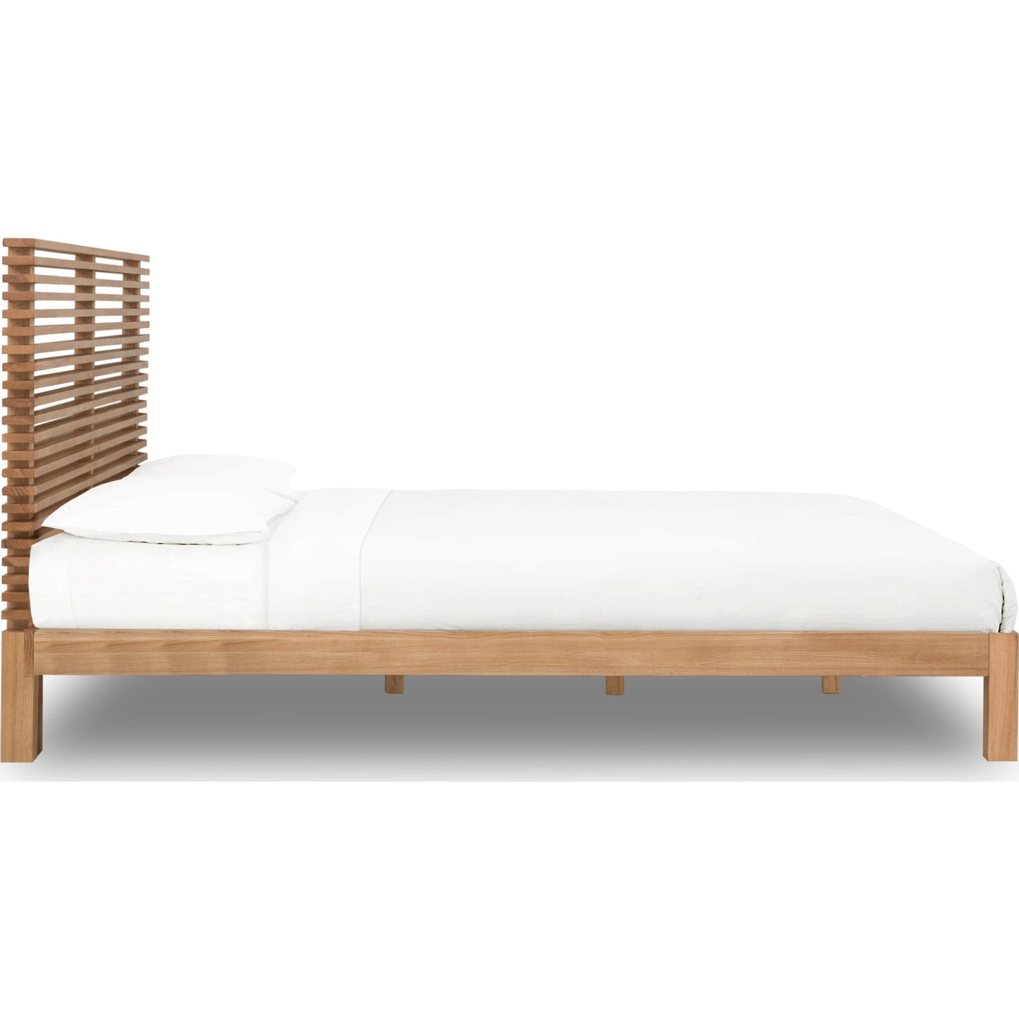 Tanner Solid Ash Platform Bed in Flaxen