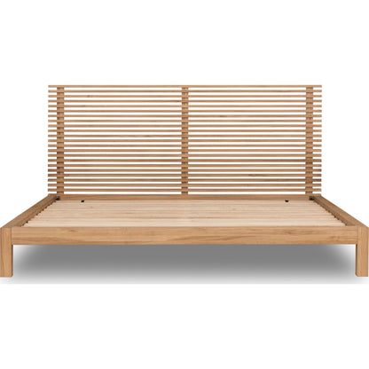 Tanner Solid Ash Platform Bed in Flaxen