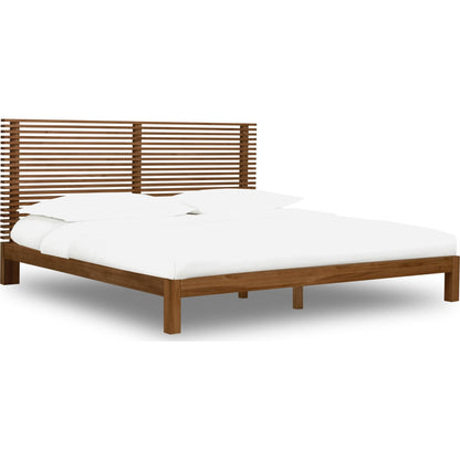 Tanner Solid Ash Platform Bed in Roux