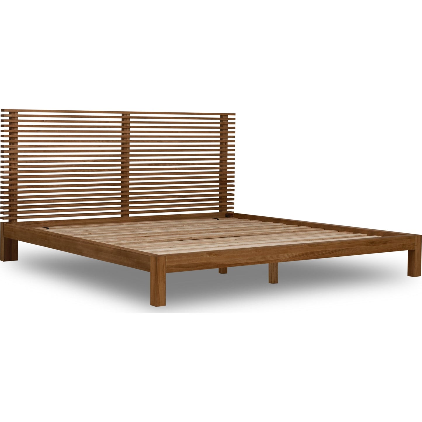 Tanner Solid Ash Platform Bed in Roux