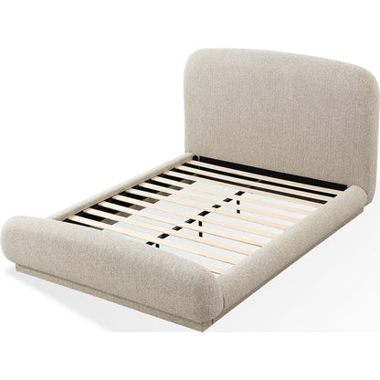 Tirimbina Chenille Upholstered Platform Bed in Hyena