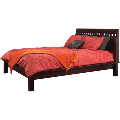 Veneto Wood Platform Bed in Espresso