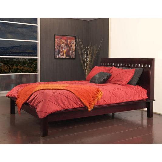 Veneto Wood Platform Bed in Espresso