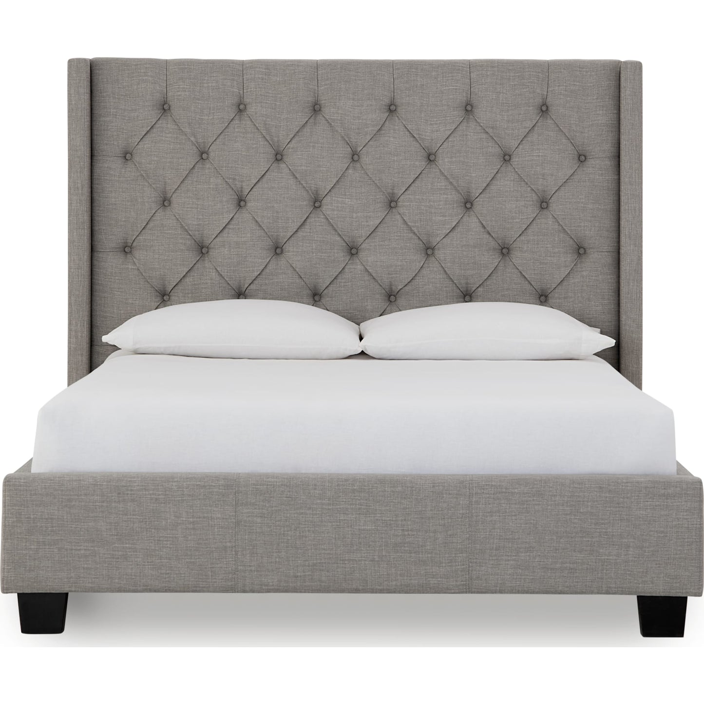 Verona Upholstered Footboard Storage Bed in Speckled Grey