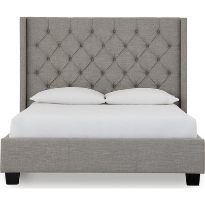 Verona Upholstered Footboard Storage Bed in Speckled Grey