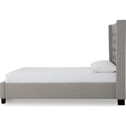 Verona Upholstered Footboard Storage Bed in Speckled Grey