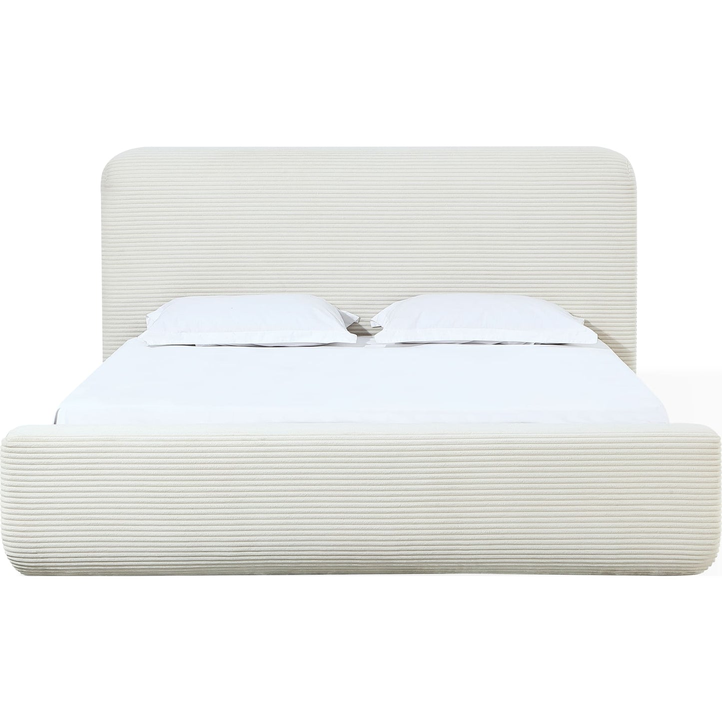 Wisteria Upholstered Platform Bed in Frosty Corduroy