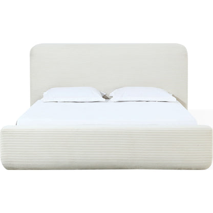 Wisteria Upholstered Platform Bed in Frosty Corduroy