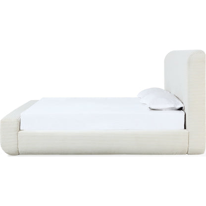 Wisteria Upholstered Platform Bed in Frosty Corduroy
