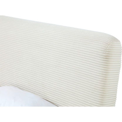 Wisteria Upholstered Platform Bed in Frosty Corduroy